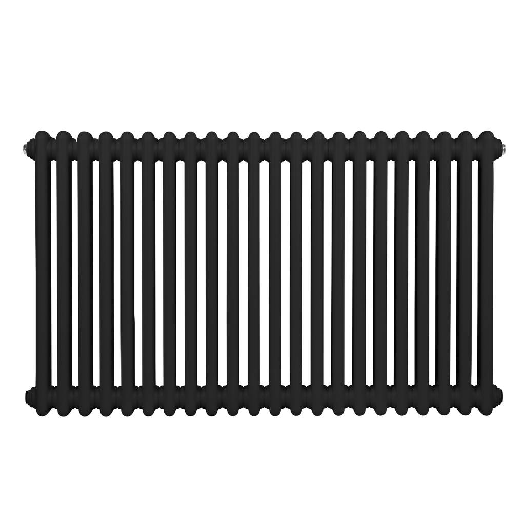 Baridi Horizontal Traditional 2 Column Radiator 600 x 1012mm – Black
