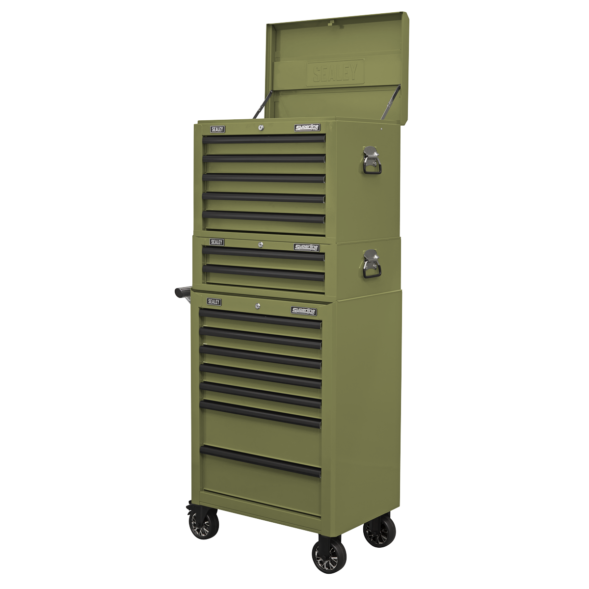 Superline PRO® Mid-Box Tool Chest 2 Drawer - Khaki