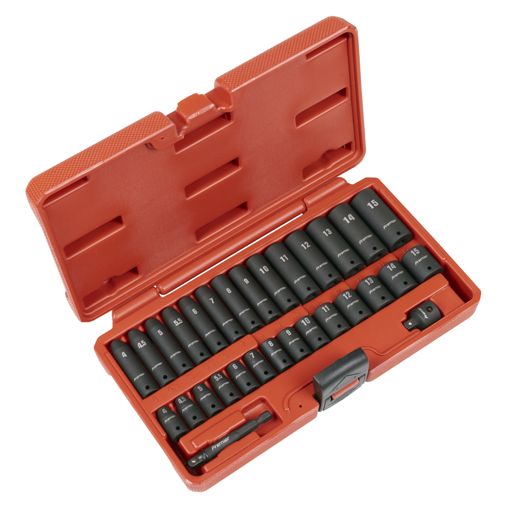 Premier Impact Socket Set 30pc 1/4"Sq Drive (AK5640M)