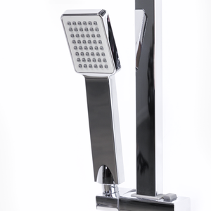 Thermostatic Shower Mixer Set, 20x20cm Square Head, Adjustable Rail - Chrome