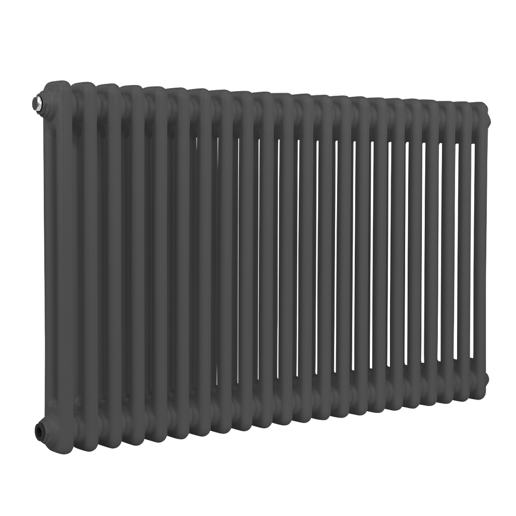 Baridi Horizontal Traditional 2 Column Radiator 600 x 1012mm – Anthracite