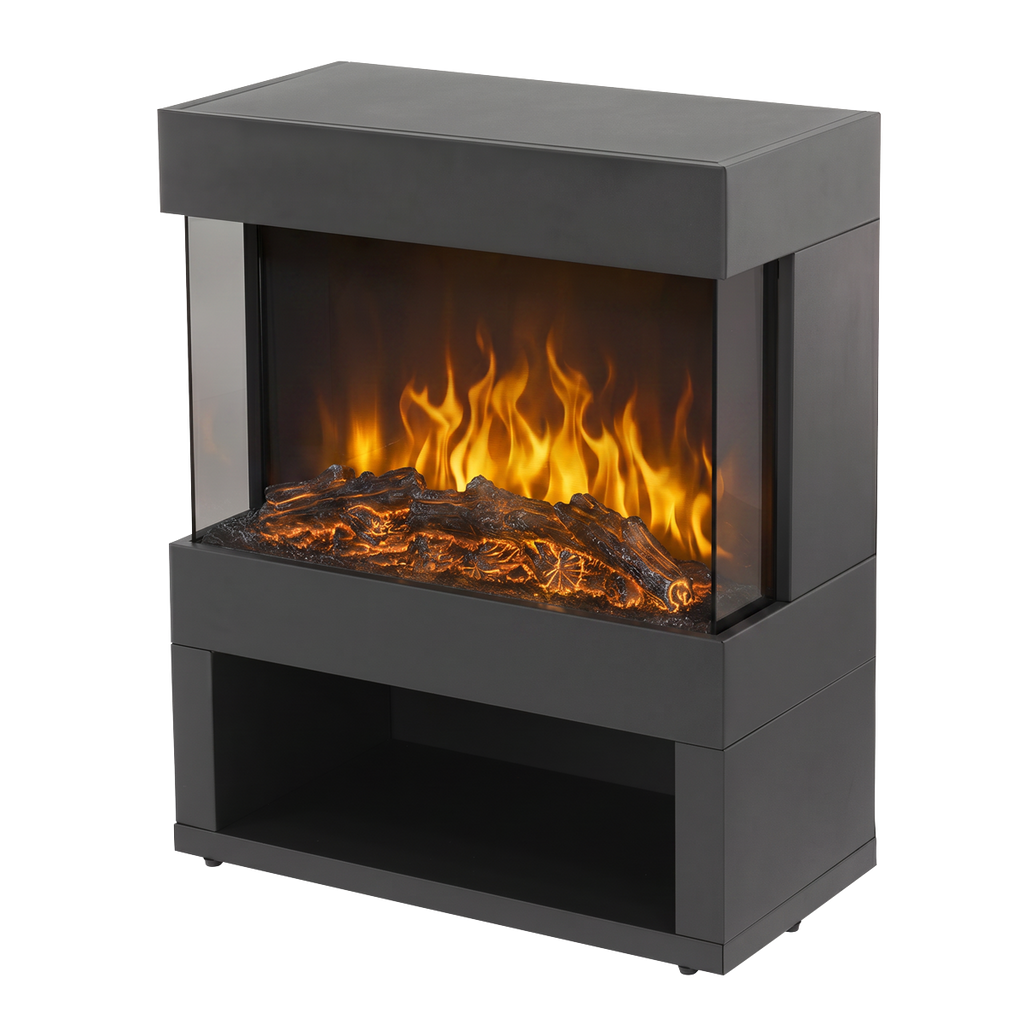 Baridi Electric Stove Heater with Wood Storage 1800W (DH122)