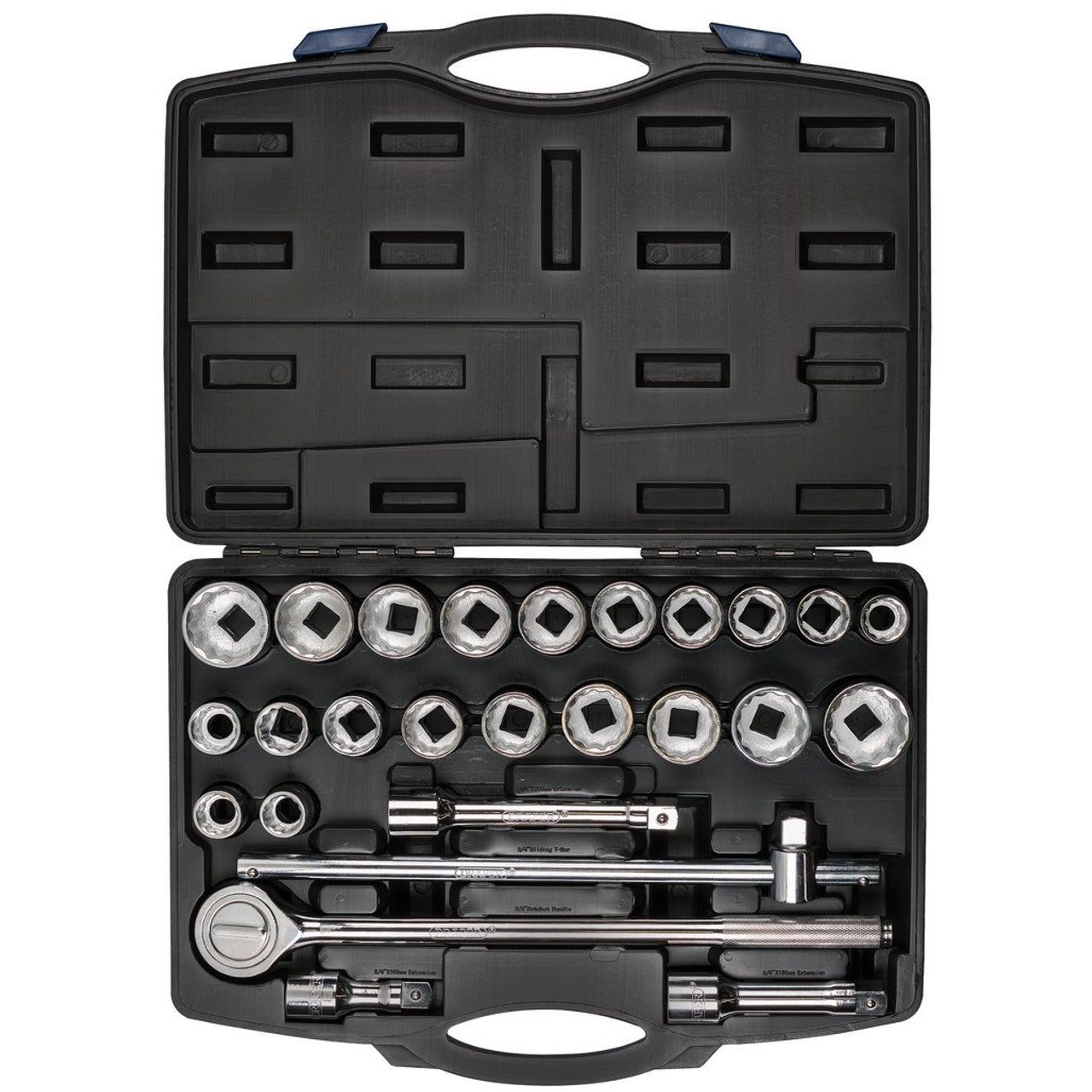 Draper 48329 MM/AF HI-TORQ® Combined Metric/Imperial Socket Set, 12 Point, 3/4" Sq Drive, 26 Piece