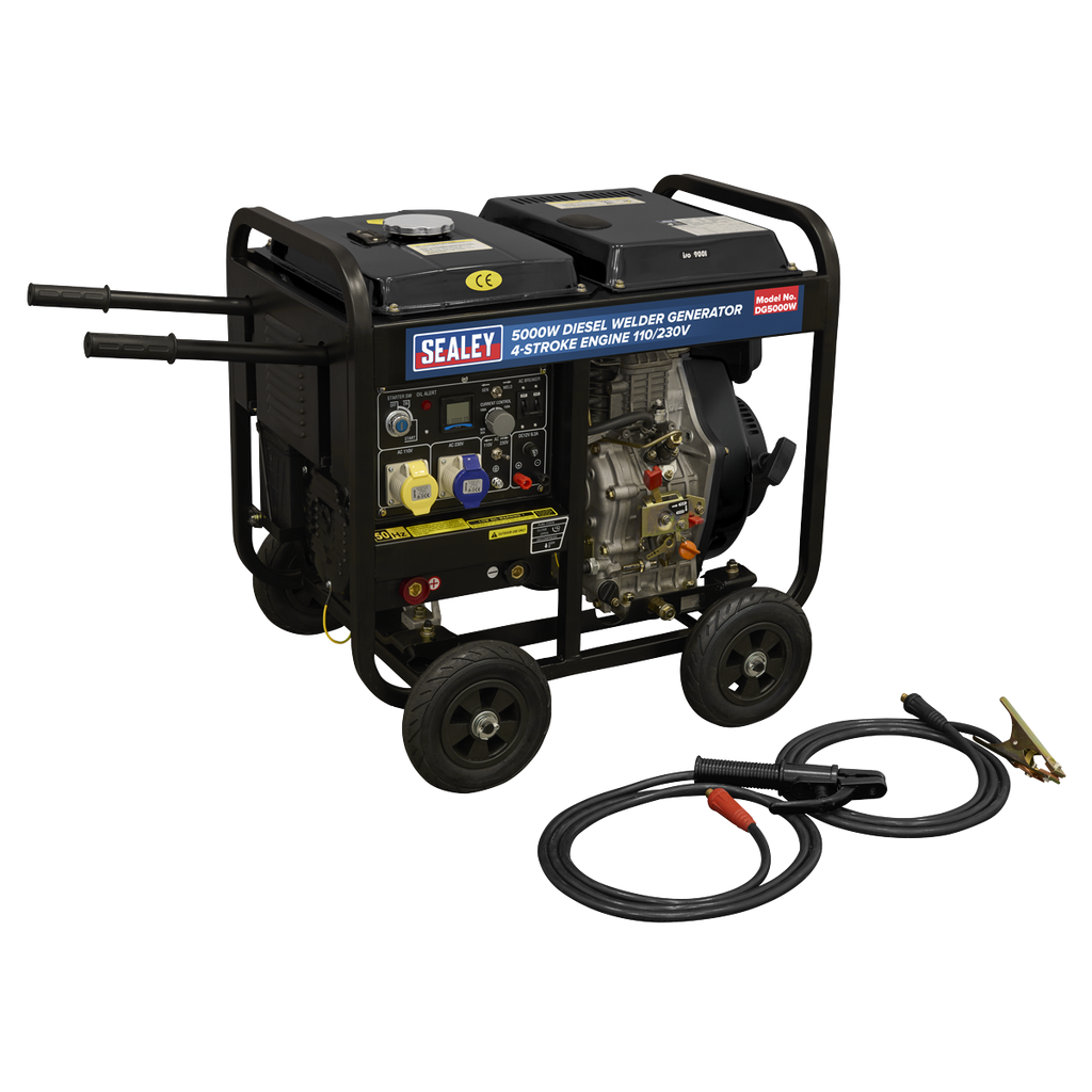 5000W Diesel Welder Generator 4-Stroke Engine 110/230V