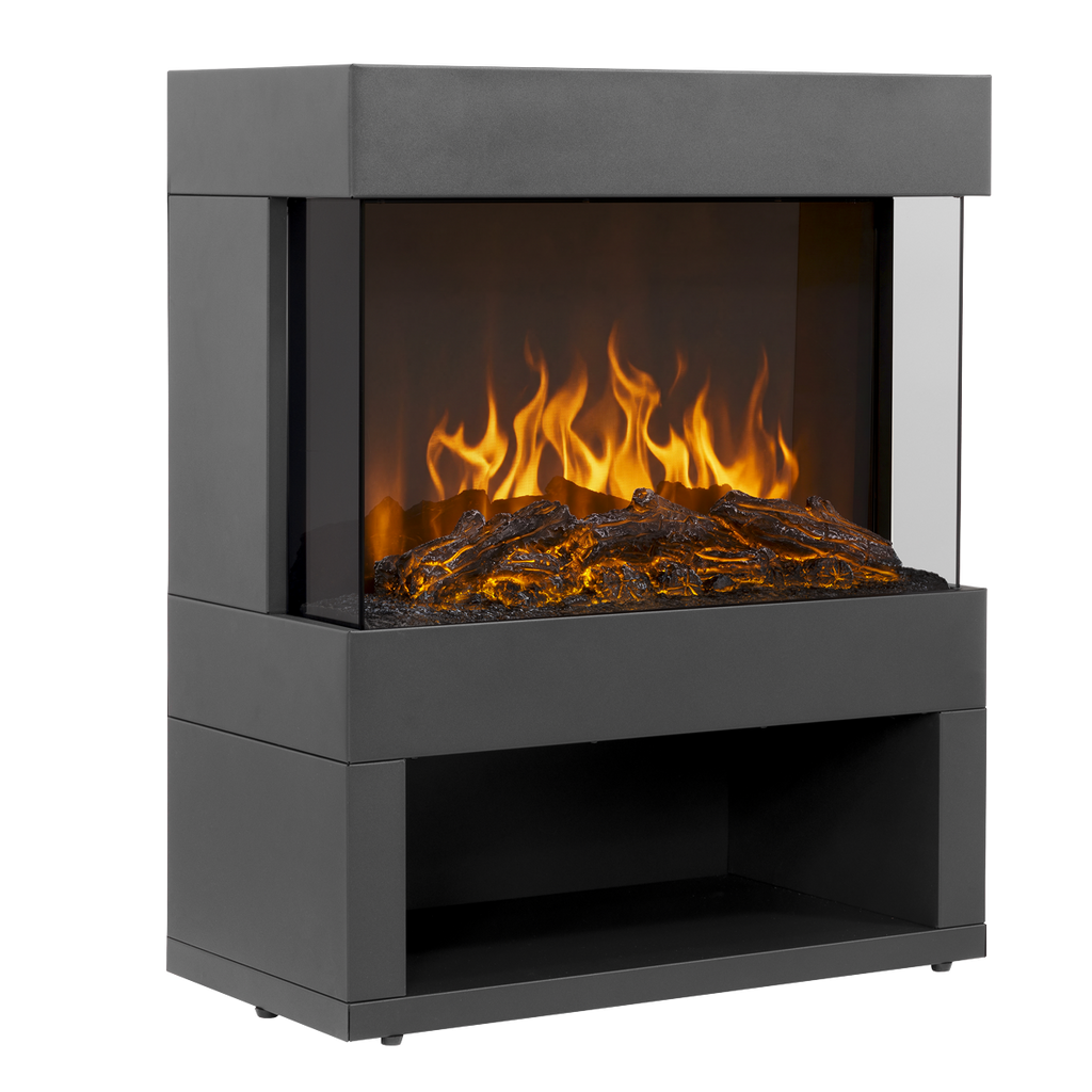Baridi Electric Stove Heater with Wood Storage 1800W (DH122)