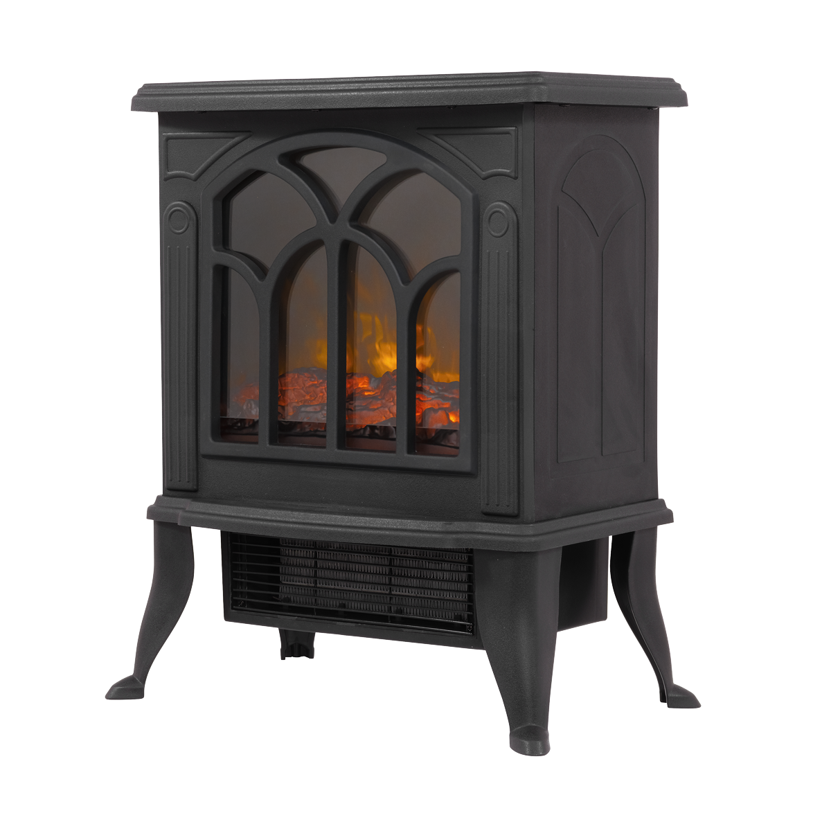 Baridi Electric Stove Heater with LED Log Flame 1800W (DH121)