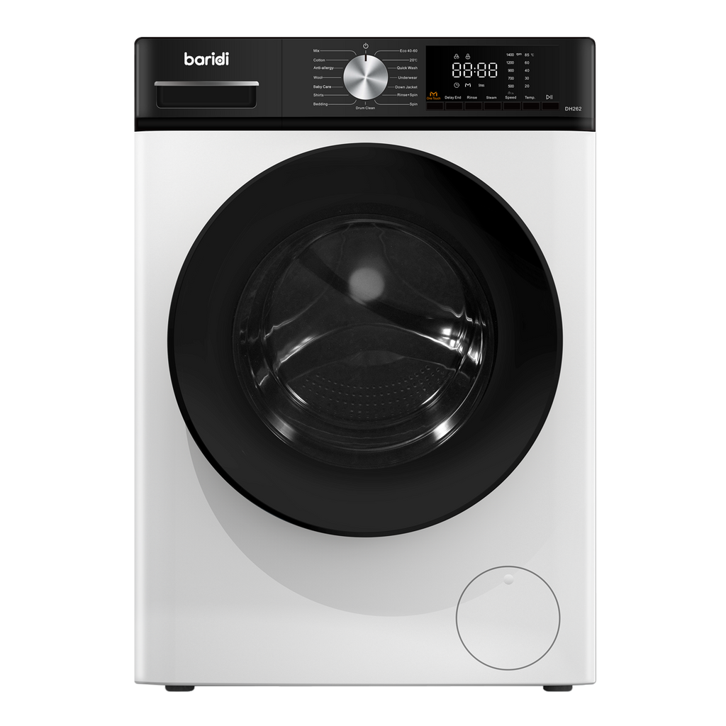 8kg Washing Machine, Front Loading, 1400rpm Energy Rating A – White