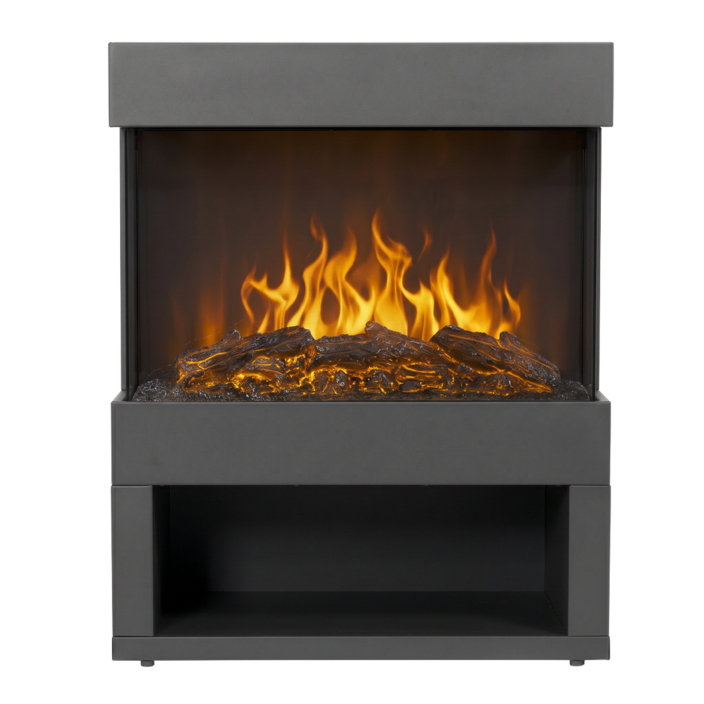 Baridi Electric Stove Heater with Wood Storage 1800W (DH122)