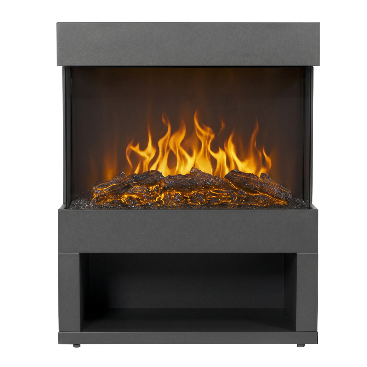 Baridi Electric Stove Heater with Wood Storage 1800W (DH122)