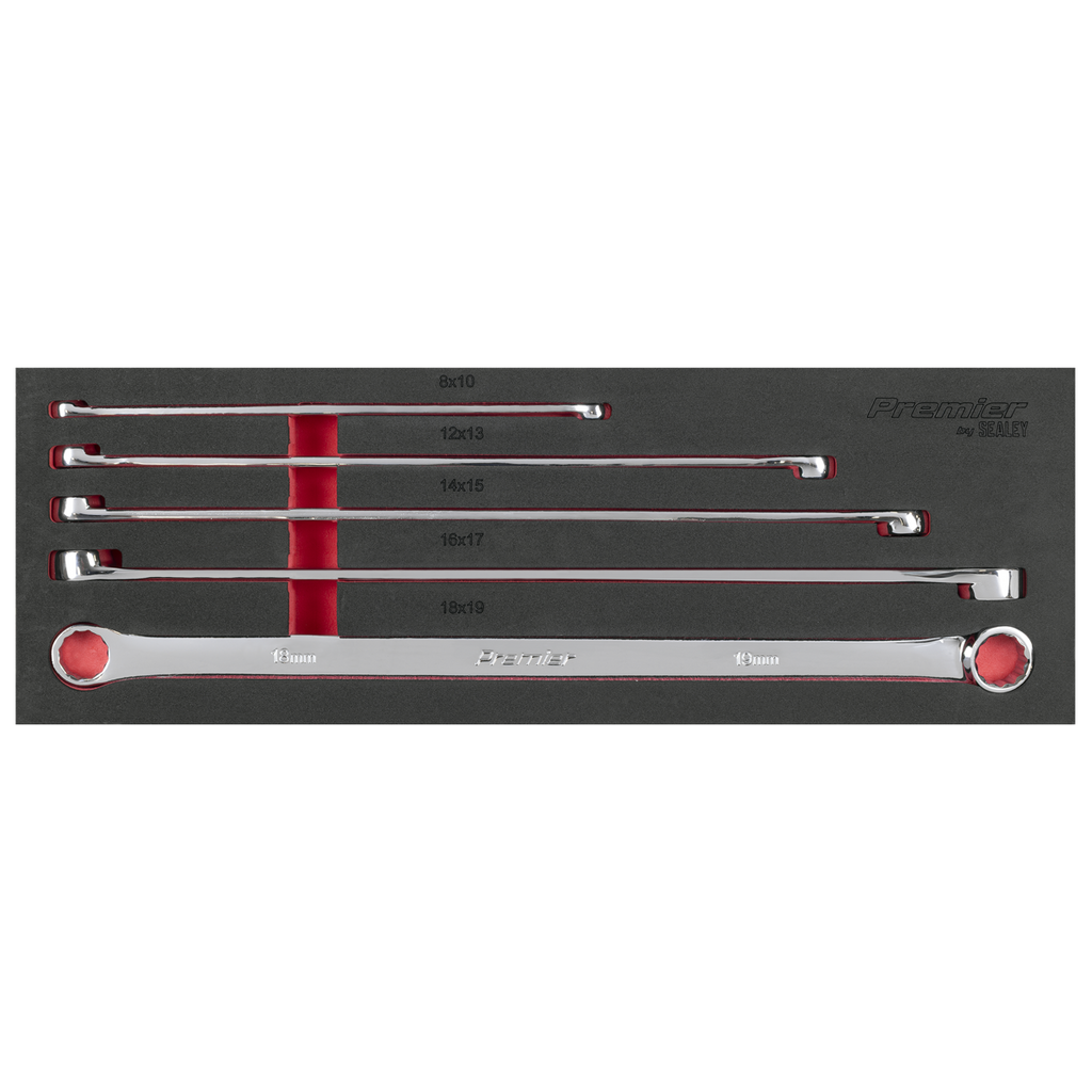 Extra-Long Double End Ring Spanner Set 5pc