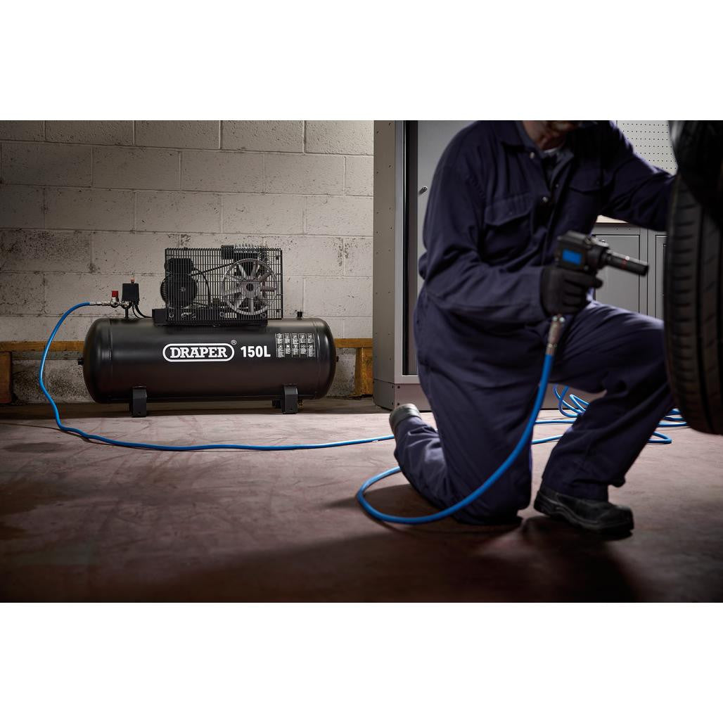 Draper 150L Belt Drive Air Compressor, 3hp (55304) (Ex-Display)