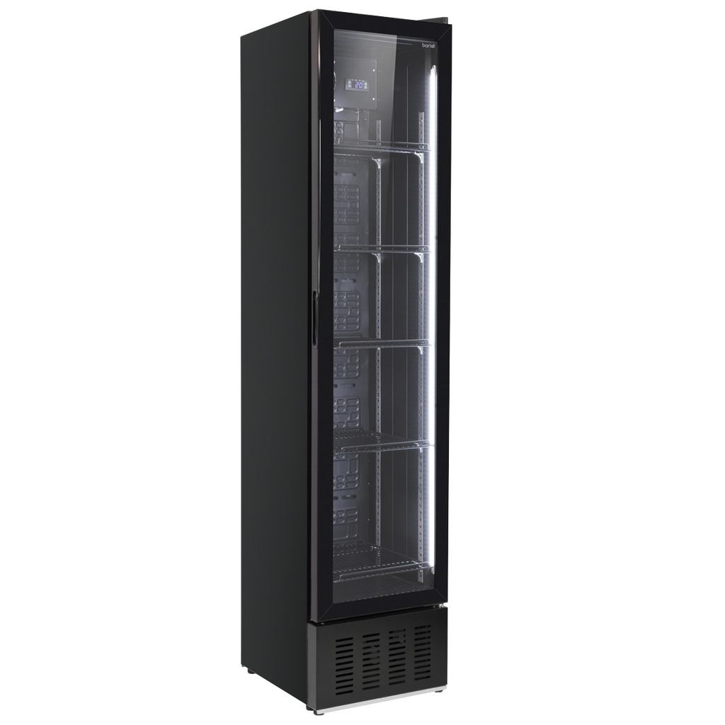Baridi Tall Drinks Fridge with Digital Controls & Auto Defrost 160L Black (DH440)