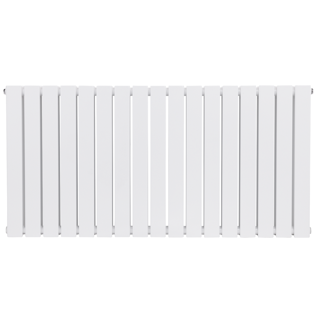 Baridi Horizontal Radiator Contemporary Double Flat Panel Design 600 x 1190mm – White