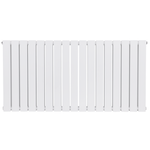 Baridi Horizontal Radiator Contemporary Double Flat Panel Design 600 x 1190mm – White