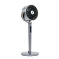 Baridi 12" Pedestal Fan with Remote Control, Back Light & 12hr Timer - Grey