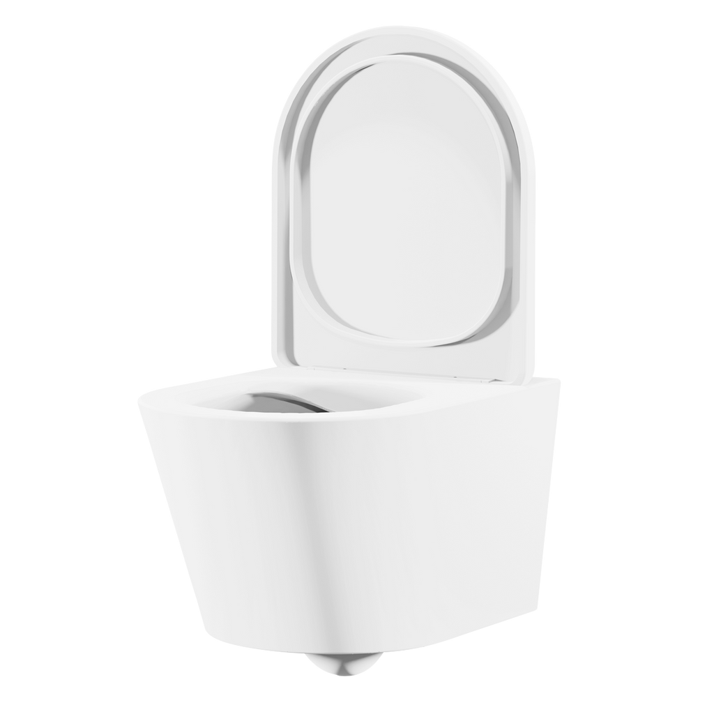 Wall Hung Toilet with Soft Close Seat & Rimless Flush – White