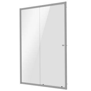 Sliding Shower Door 1000 x 1850mm, 6mm Tempered Glass, Reversible - Chrome