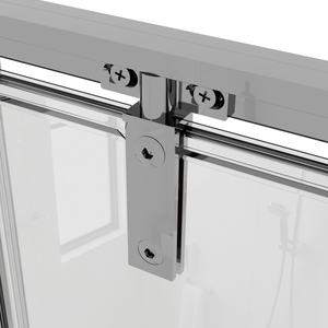 Hinged Shower Door 800 x 1850mm, 6mm Tempered Glass, Reversible - Chrome