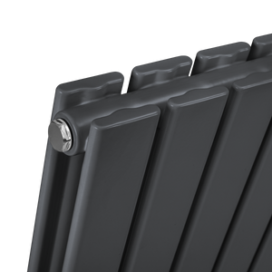 Baridi Horizontal Radiator Contemporary Double Flat Panel Design 600 x 560mm – Anthracite