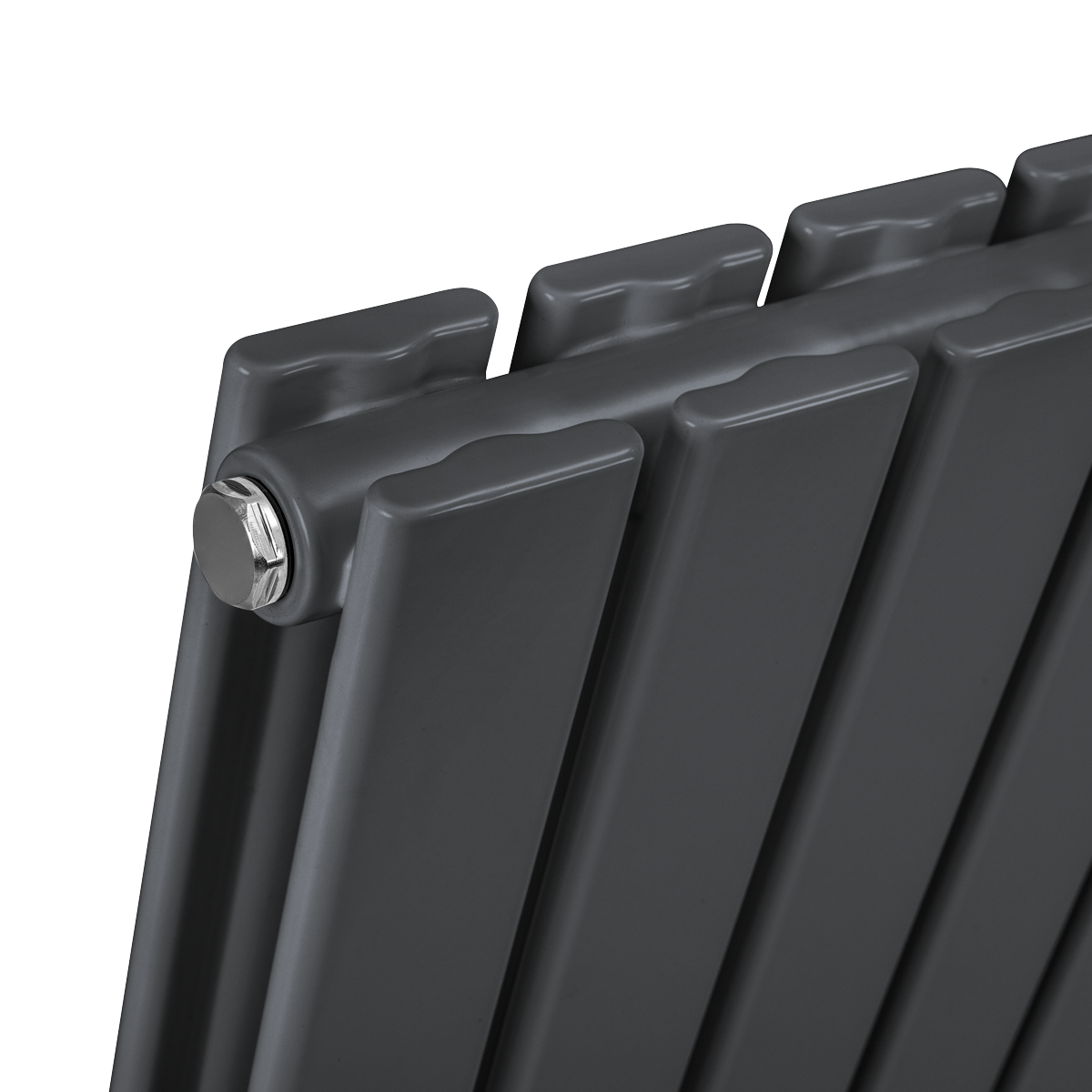 Baridi Horizontal Radiator Contemporary Double Flat Panel Design 600 x 560mm – Anthracite