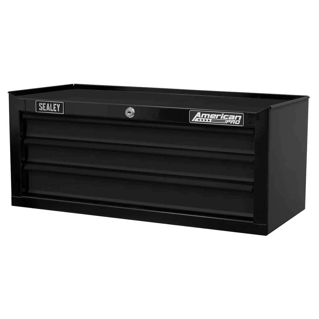 American PRO® Mid-Box Tool Chest 3 Drawer - Black