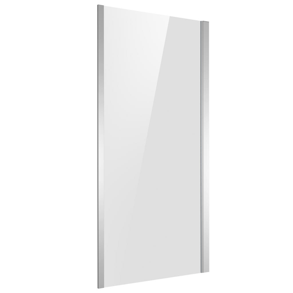 Baridi Side Panel for Sliding Shower Doors, 6mm Tempered Glass - Chrome