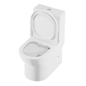 Baridi Close-Coupled Toilet with Soft Close Seat, Dual Flush Cistern & Rimless Flush – White