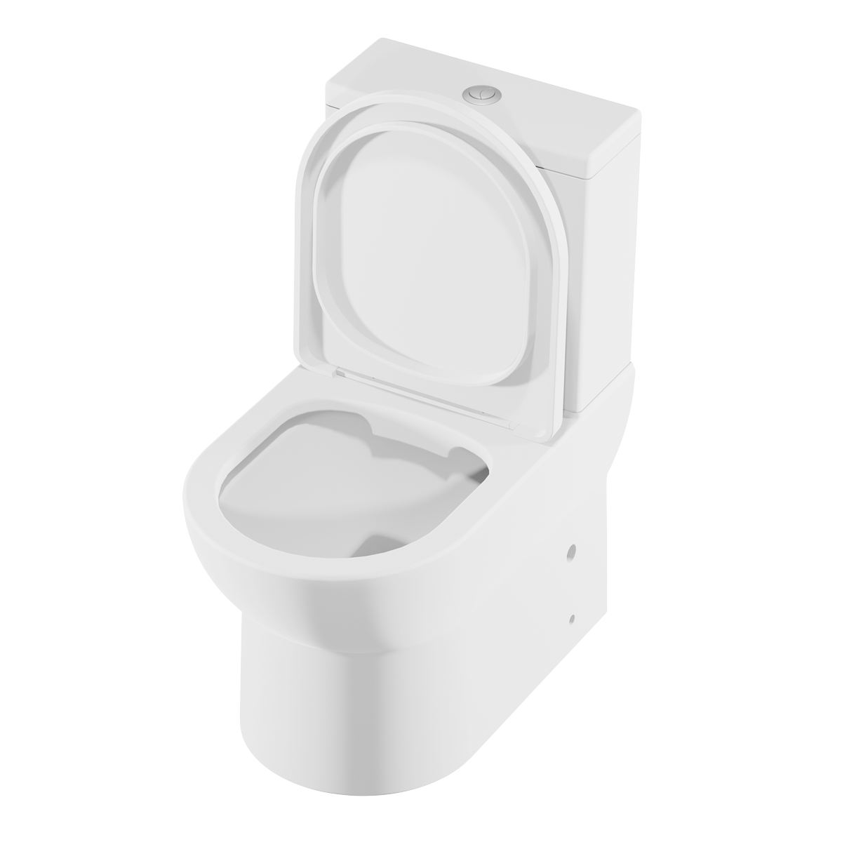 Baridi Close-Coupled Toilet with Soft Close Seat, Dual Flush Cistern & Rimless Flush – White