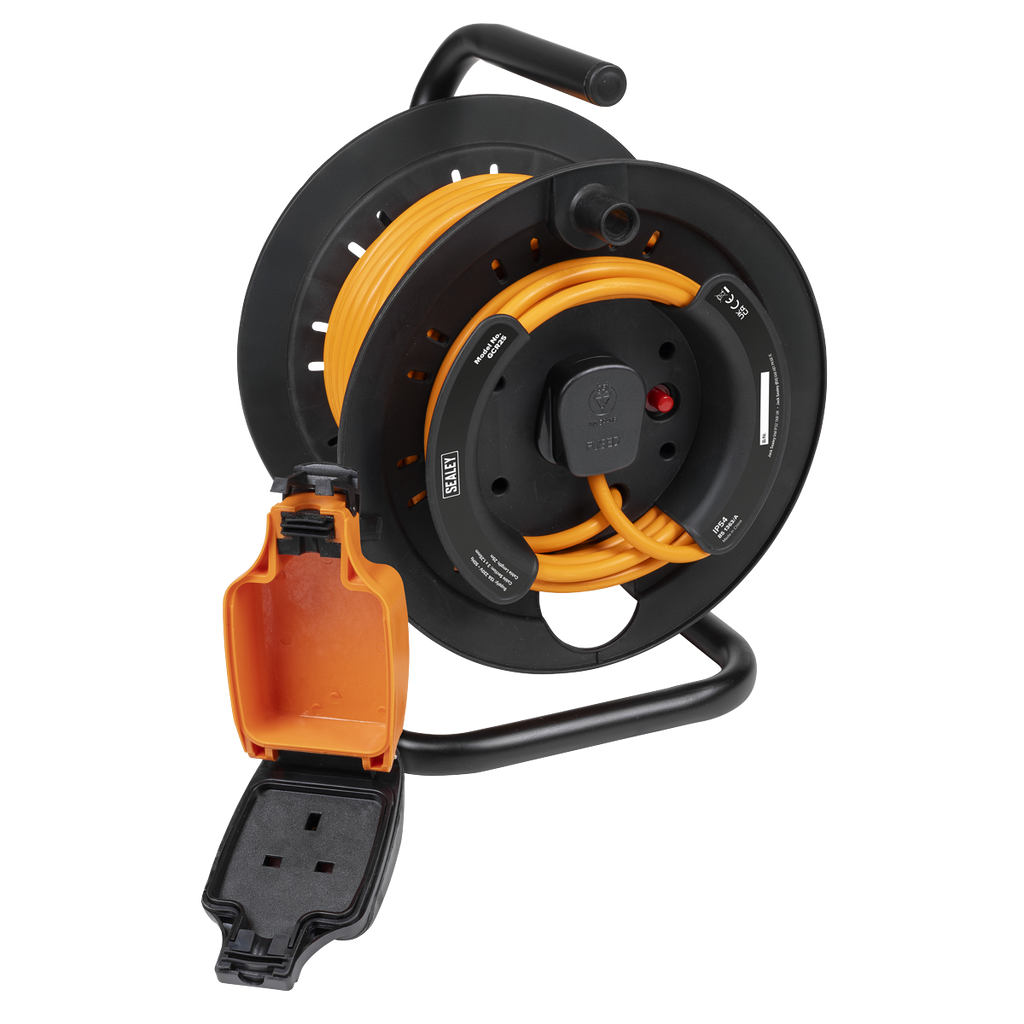 Weatherproof In-Line Socket Reel 25m IP54 (GCR25)