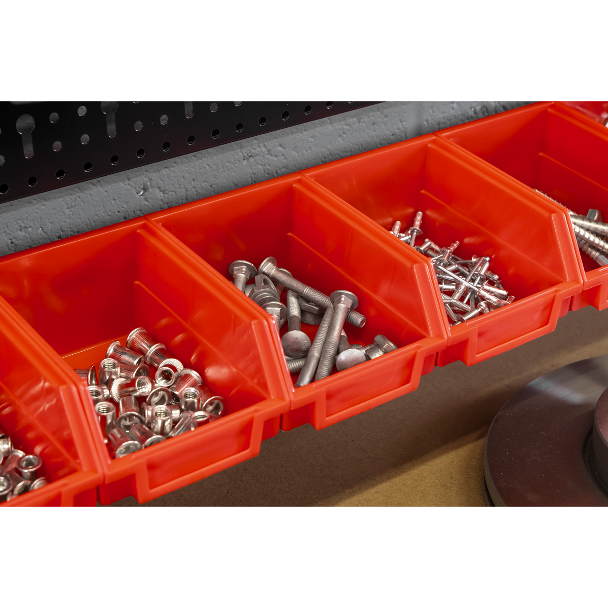Steel Workbench with Pegboard 1m