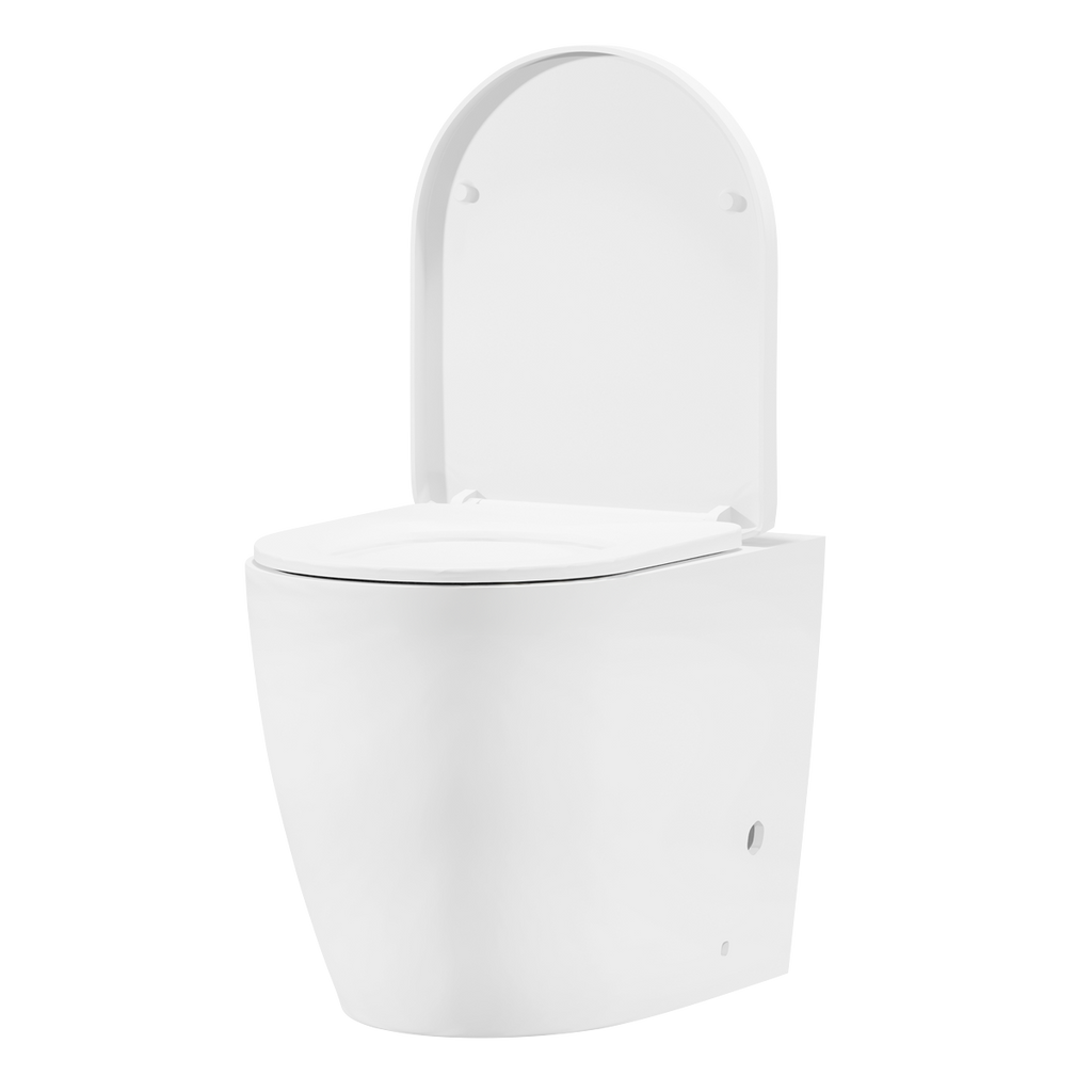 Back-to-Wall Toilet with Soft Close Seat & Rimless Flush – White