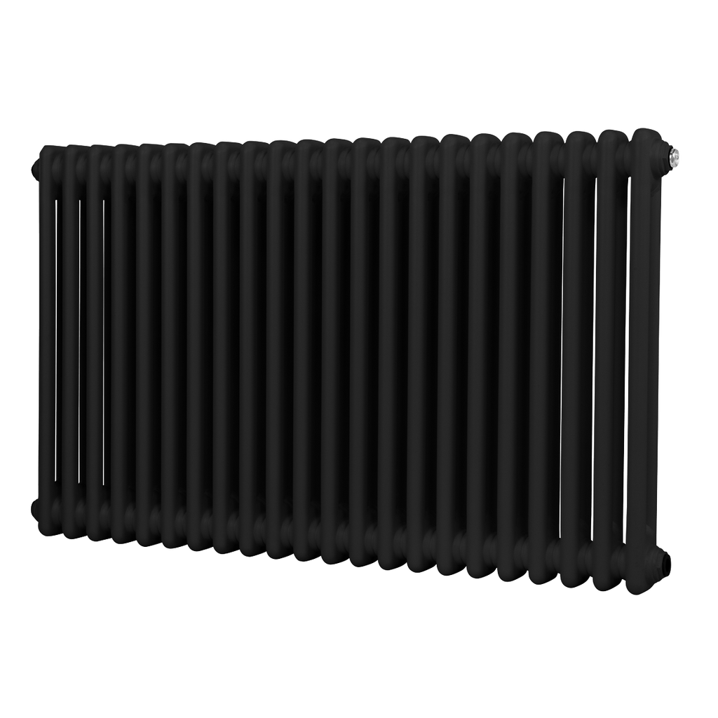Baridi Horizontal Traditional 2 Column Radiator 600 x 1012mm – Black