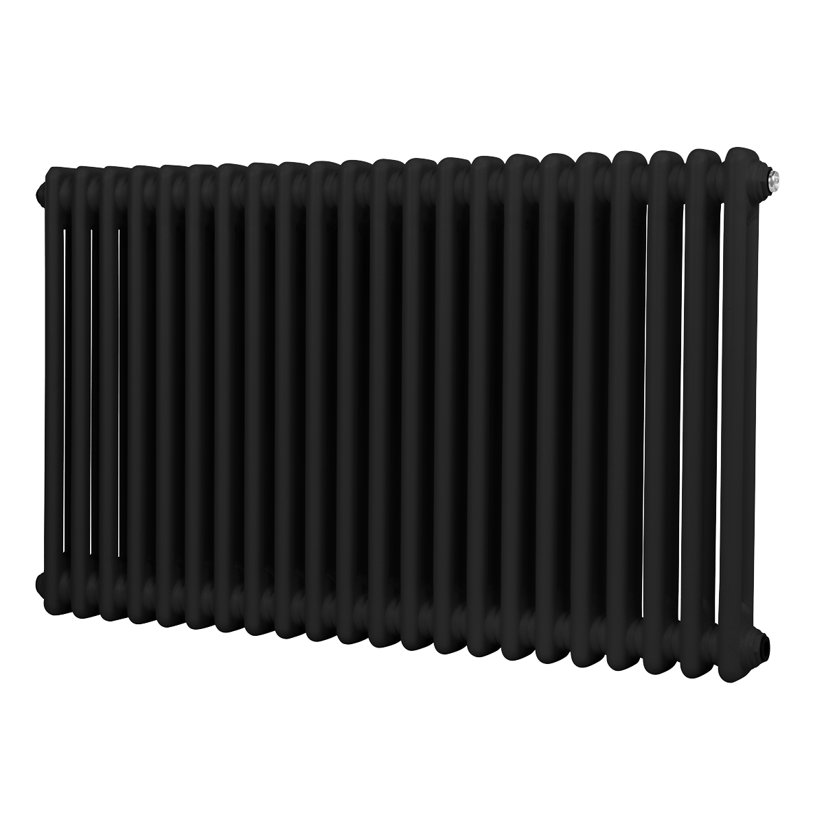 Baridi Horizontal Traditional 2 Column Radiator 600 x 1012mm – Black