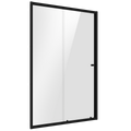 Sliding Shower Door 1000 x 1850mm, 6mm Tempered Glass, Reversible - Black