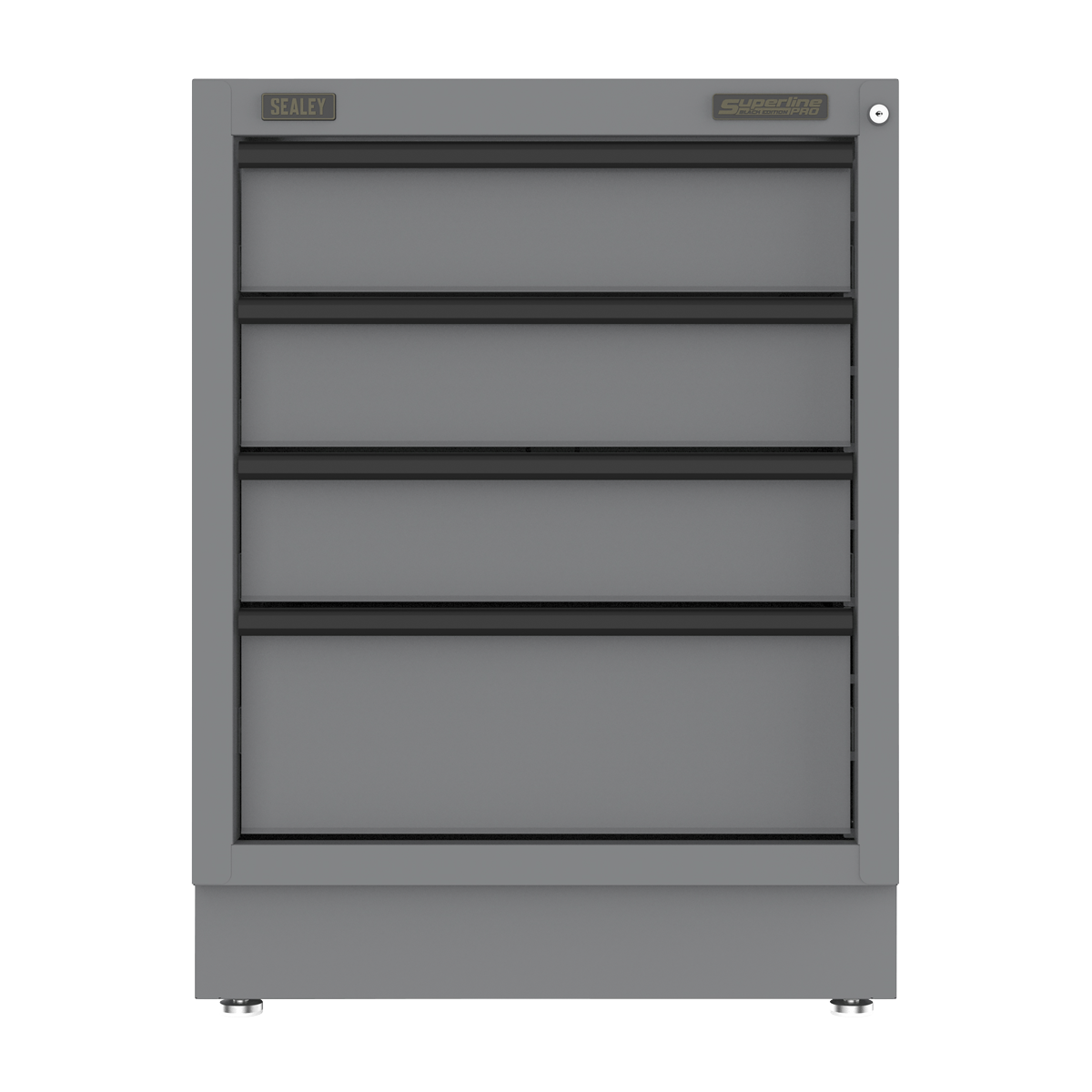 Superline PRO® Black Edition Modular Cabinet 4 Drawer 680mm (APMS38BE)