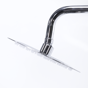 Thermostatic Shower Mixer Set, 20cm Round Head, Adjustable Rail - Chrome