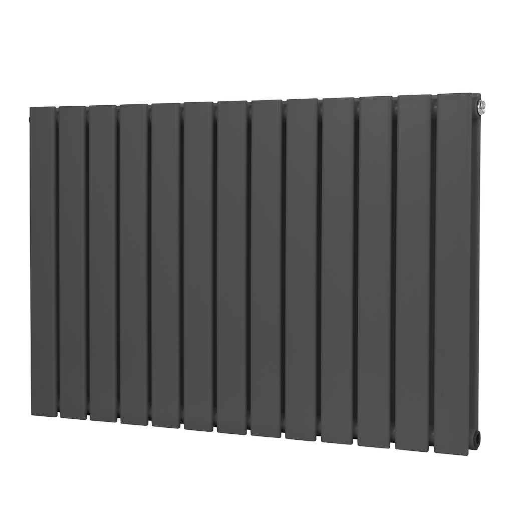 Baridi Horizontal Radiator Contemporary Double Flat Panel Design 600 x 910mm – Anthracite