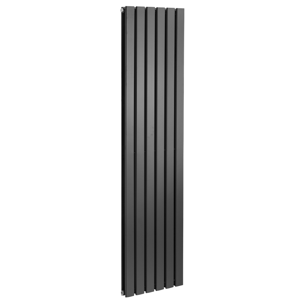 Baridi Vertical Radiator Contemporary Double Flat Panel Design 420 x 1800mm – Black