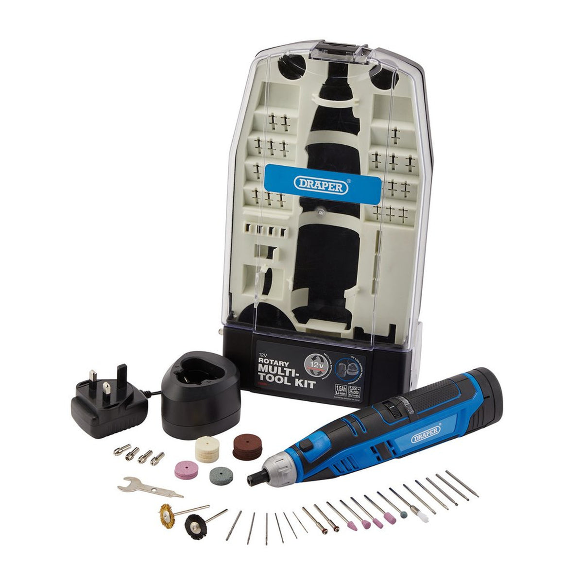 Draper 12V Rotary Multi-Tool Kit (50 Piece) (Ex-Display)