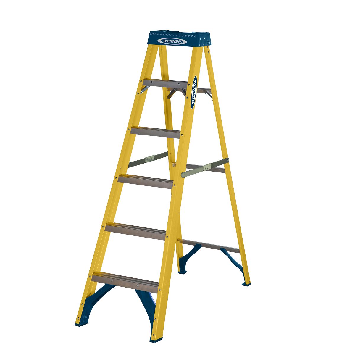 Werner Fibreglass Step Ladder, 6-Tread, EN 131 (7160618)
