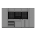 Superline PRO® Black Edition Storage System with Stainless Steel Worktop 3.24m (APMSBESTACK05SS)