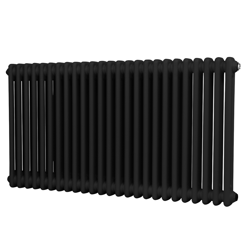 Baridi Horizontal Traditional 2 Column Radiator 600 x 1147mm – Black