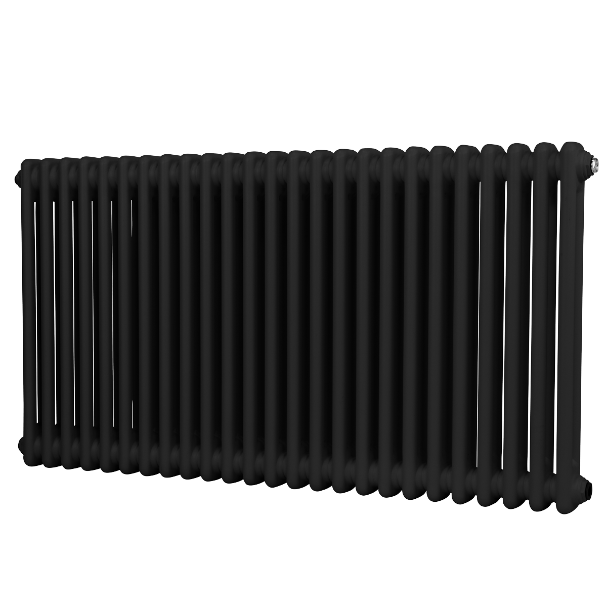 Baridi Horizontal Traditional 2 Column Radiator 600 x 1147mm – Black