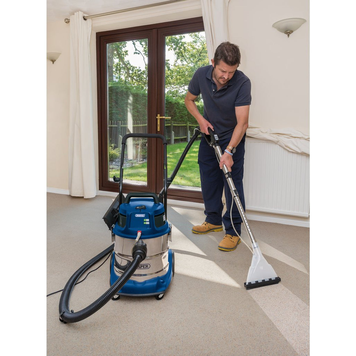 Draper 3-in-1 Wet & Dry Shampoo/Vacuum Cleaner, 20L, 1500W (75442) (Ex-Display)