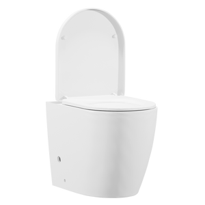 Back-to-Wall Toilet with Soft Close Seat & Rimless Flush – White
