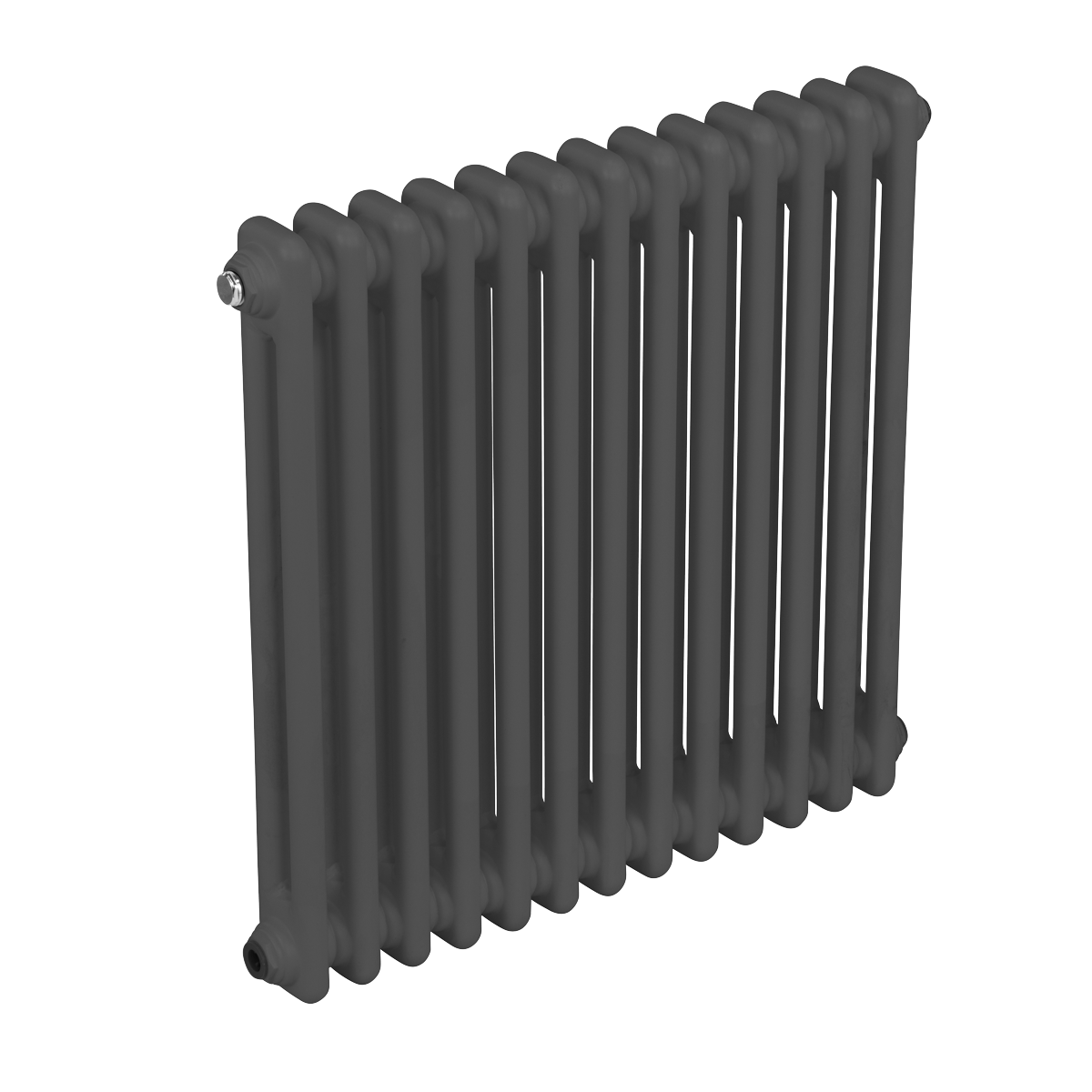 Baridi Horizontal Traditional 2 Column Radiator 600 x 607mm – Anthracite