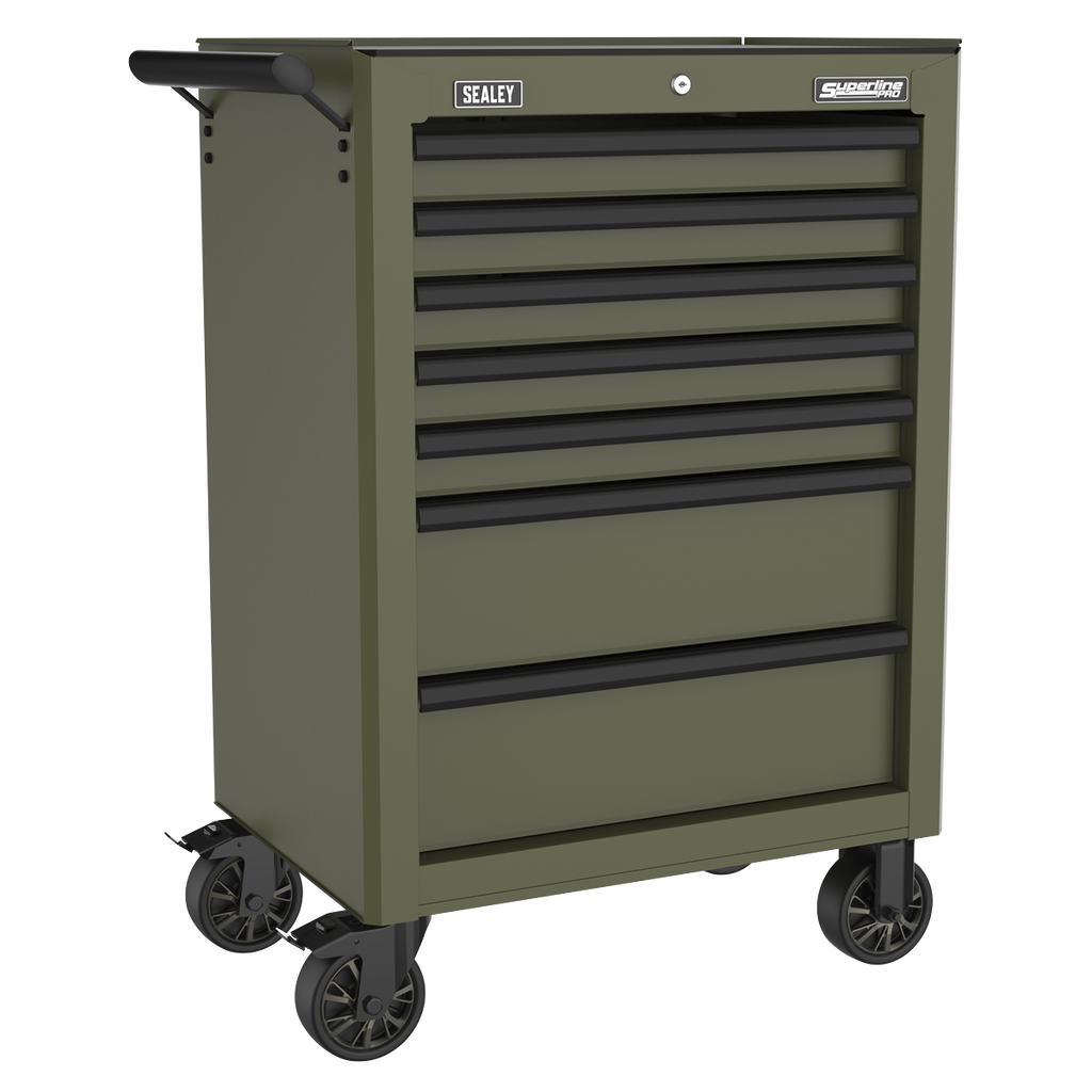 Superline PRO® Heavy-Duty Rollcab 7 Drawer - Khaki