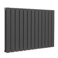 Baridi Horizontal Radiator Contemporary Double Flat Panel Design 600 x 910mm – Anthracite