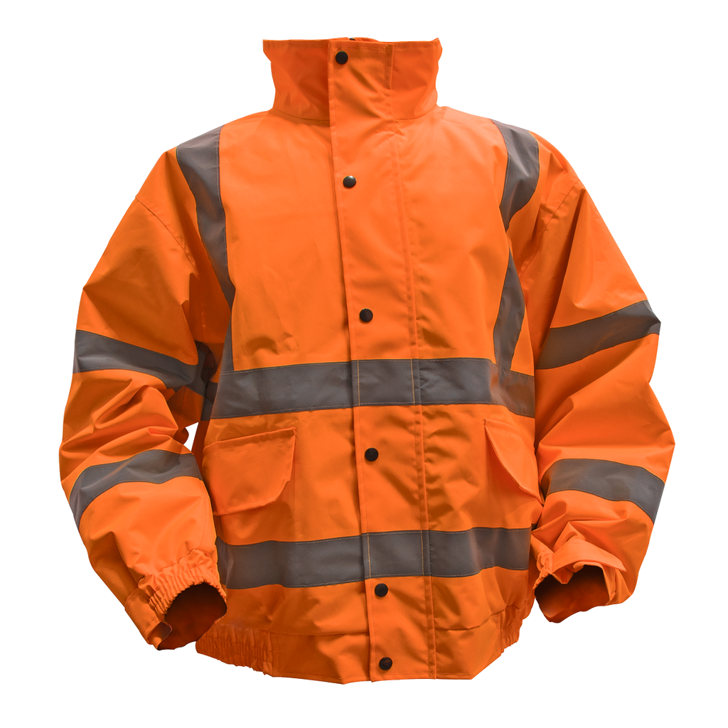Worksafe® Hi-Vis Orange Jacket with Quilted Lining, Elastica
