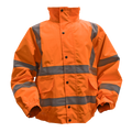 Worksafe® Hi-Vis Orange Jacket with Quilted Lining, Elastica